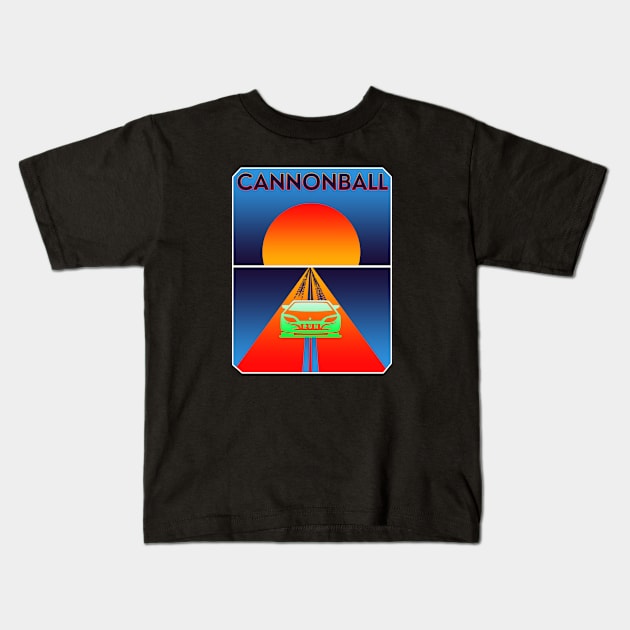 Cannonball Car Run Kids T-Shirt by Loweryo Judew